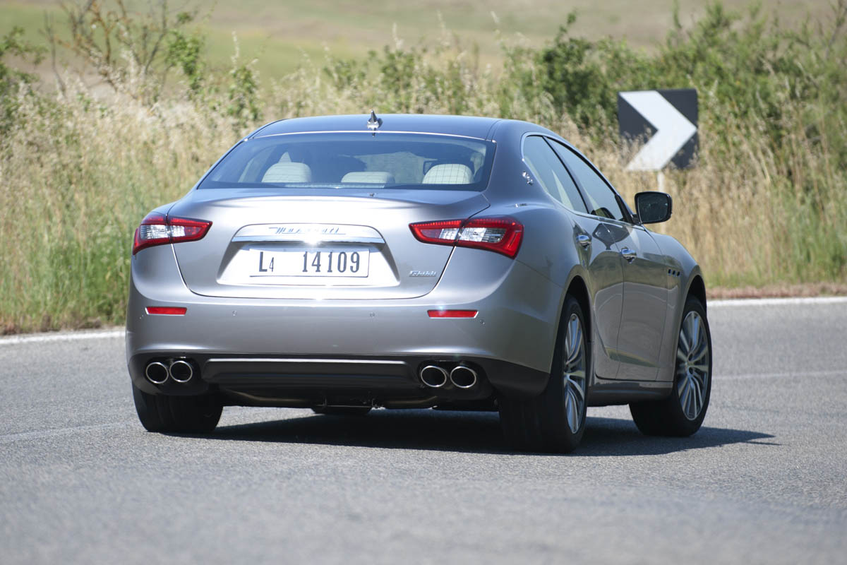 Maserati Ghibli cornering rear