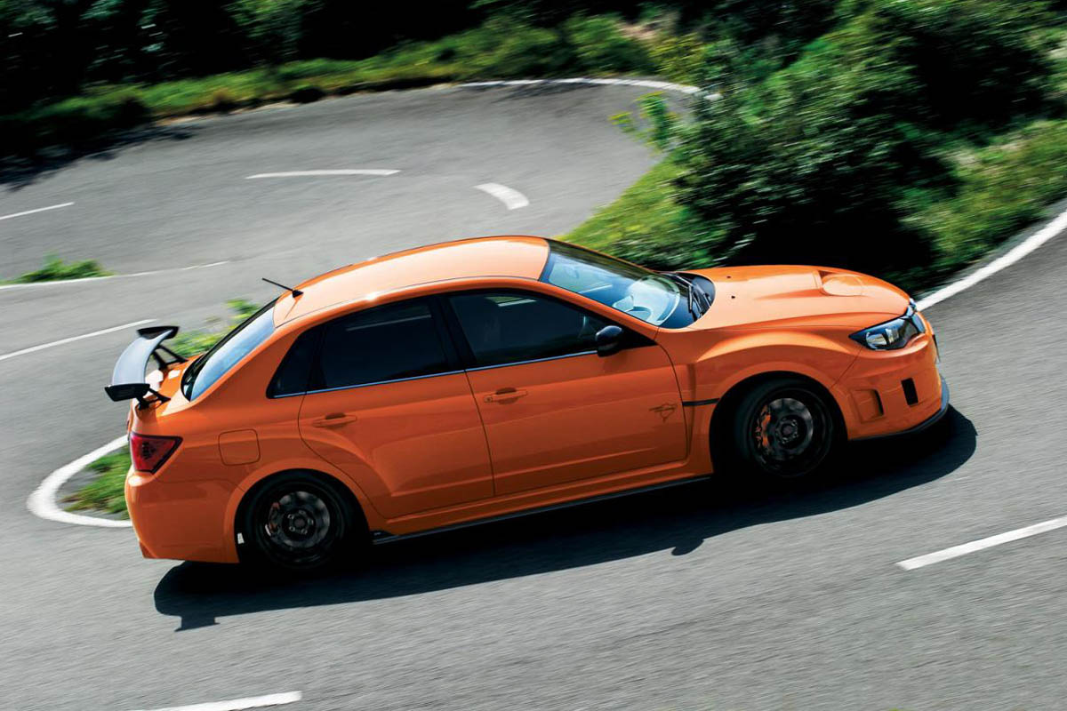 Subaru Impreza WRX STI tS Type RA Tangerine Orange side profile