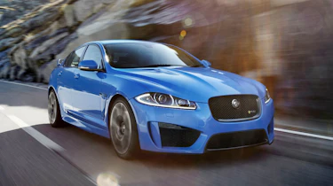 Jaguar XFR-S blue sports saloon