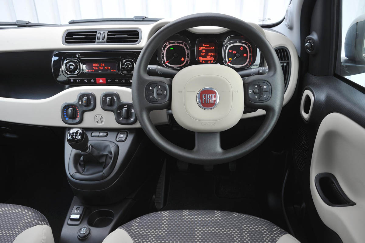 2013 Fiat Panda Trekking interior dashboard squircle theme