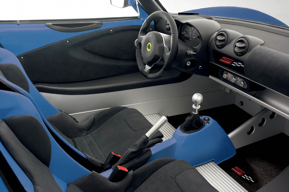 New Lotus Elise S Club Racer interior dashboard seats