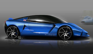 Bluebird DC50 sports car and electric racer announced