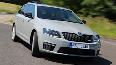 Skoda Octavia vRS estate grey front