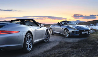Jaguar F-type V6S v Porsche 911 Cabriolet