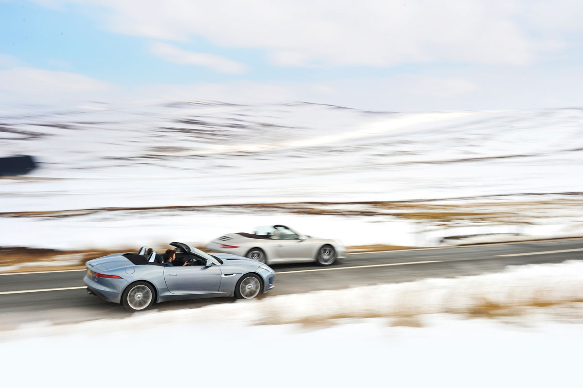 Jaguar F-type V6S v Porsche 911 Cabriolet
