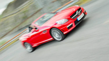 Mercedes SLK55 AMG red