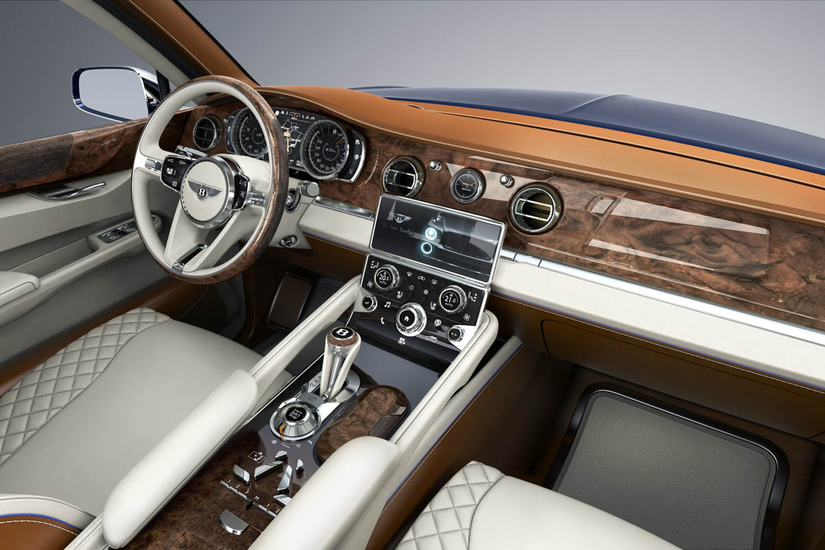 Bentley SUV interior dashboard