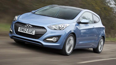 Hyundai i30 three-door front blue