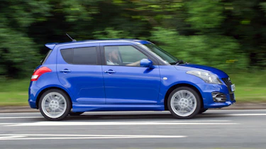 Suzuki Swift Sport five door side profile boost blue