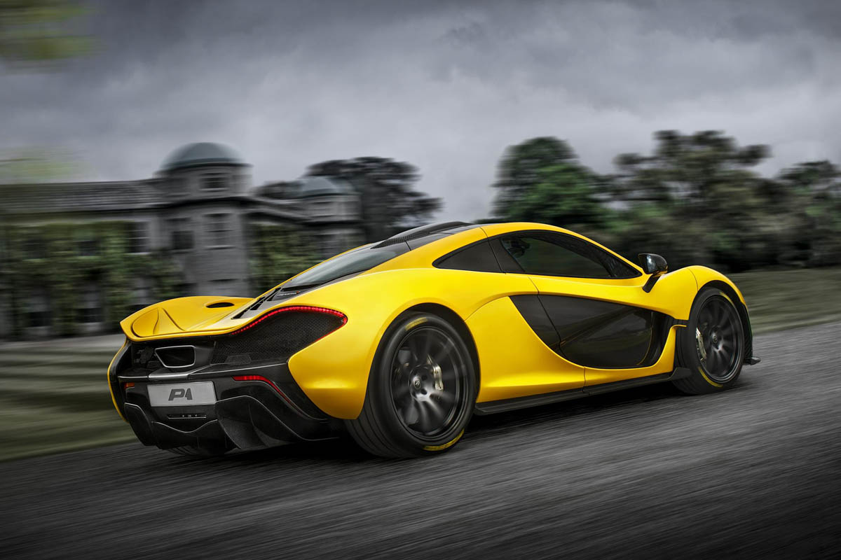 McLaren P1 yellow Goodwood House