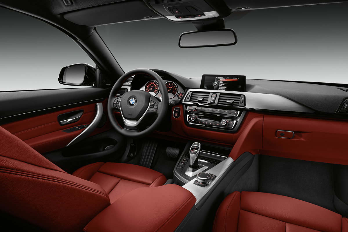 BMW 435i interior dashboard steering wheel