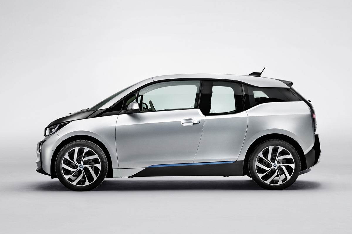 BMW i3 silver side profile