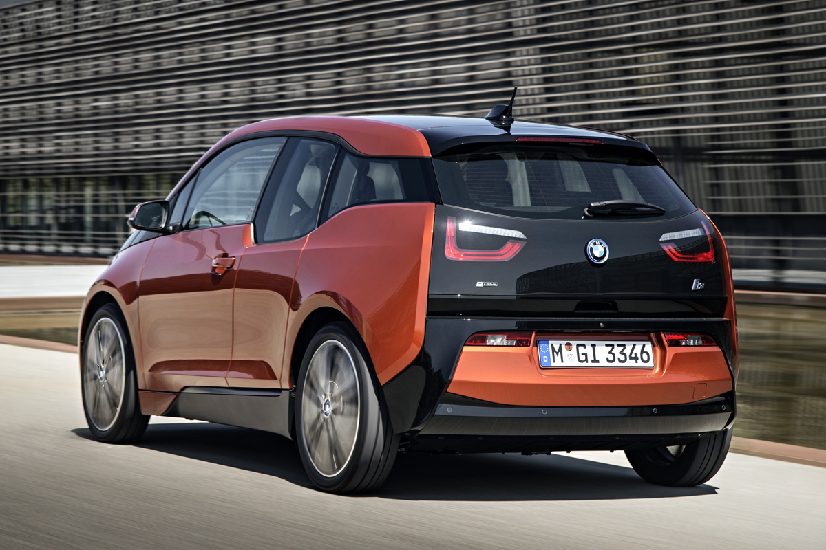 BMW i3 orange rear