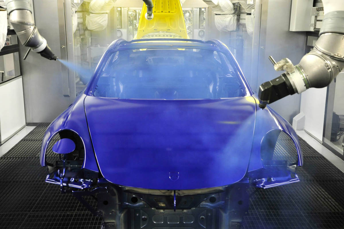 Porsche 911 5M Fans Facebook edition blue paint spray factory