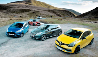 Ford Fiesta ST v Peugeot 208 GTI v Nissan Juke Nismo v Mini Cooper S JCW v Renault Clio 200 Turbo