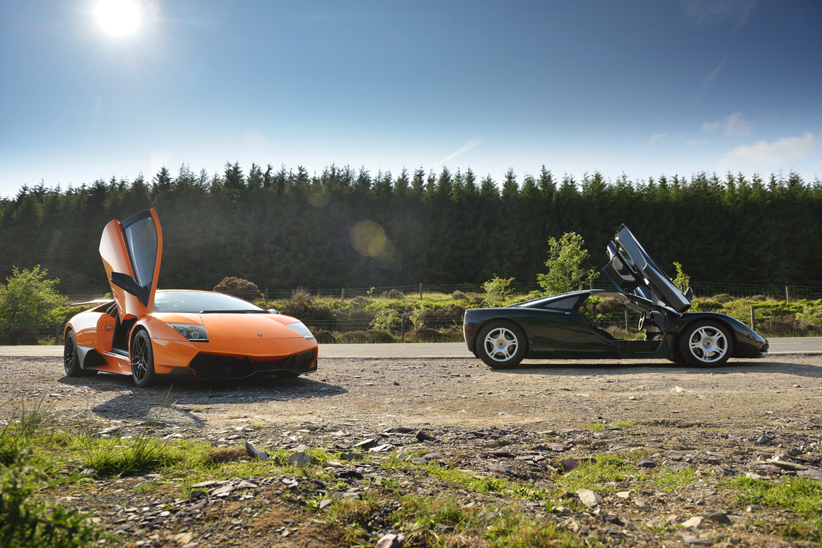 McLaren F1 and Lamborghini Murcielago