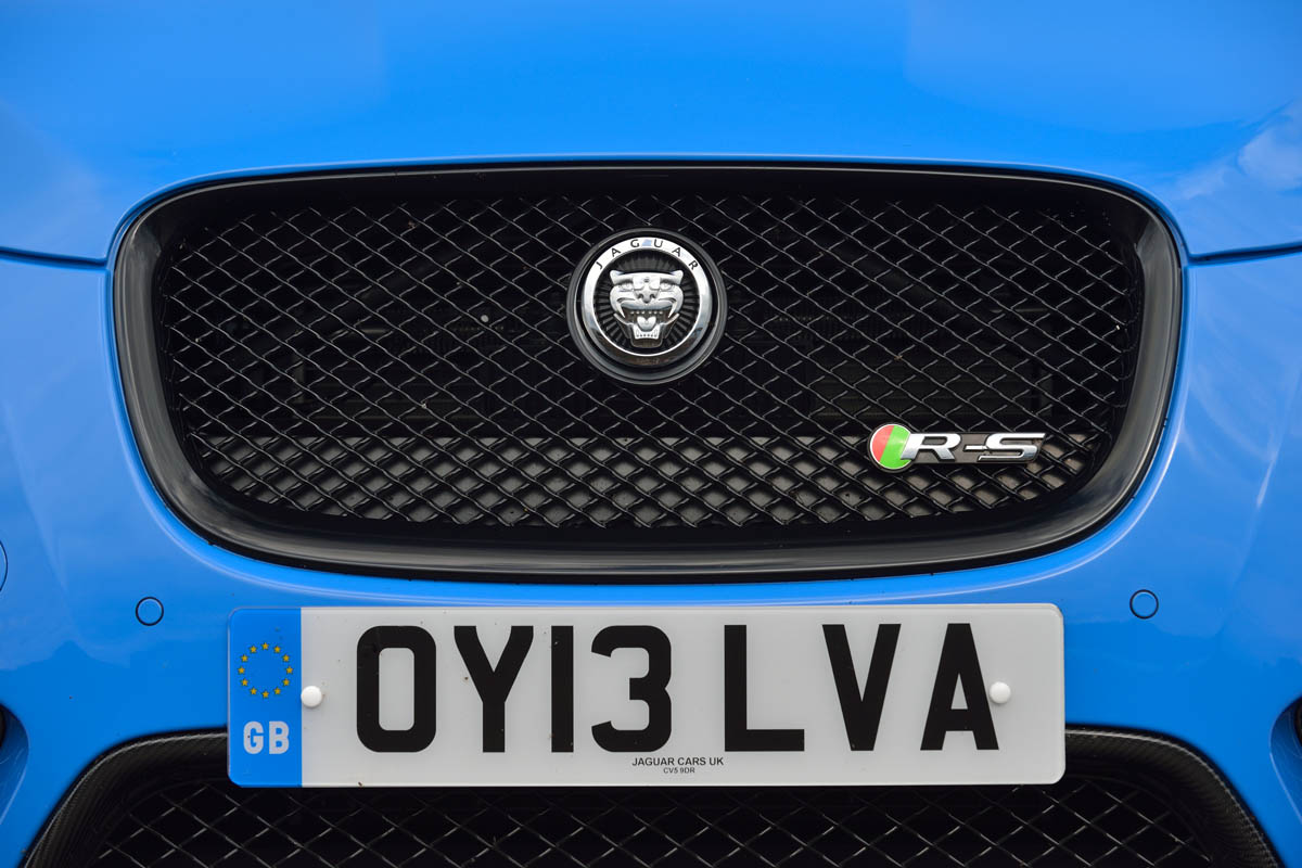 Jaguar XFR-S black grille badge