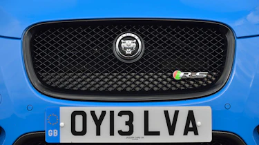 Jaguar XFR-S black grille badge