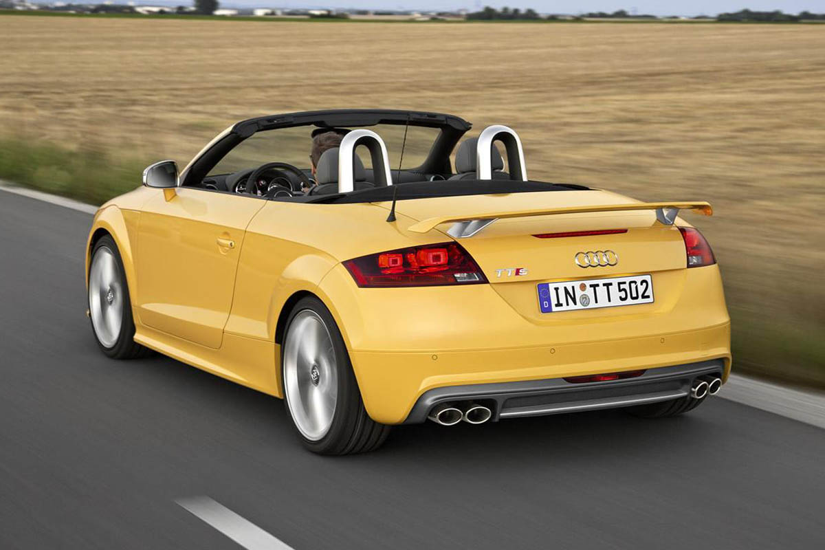 Audi TTS Competition Roadster yellow rear