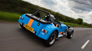 Caterham 620R blue and orange rear