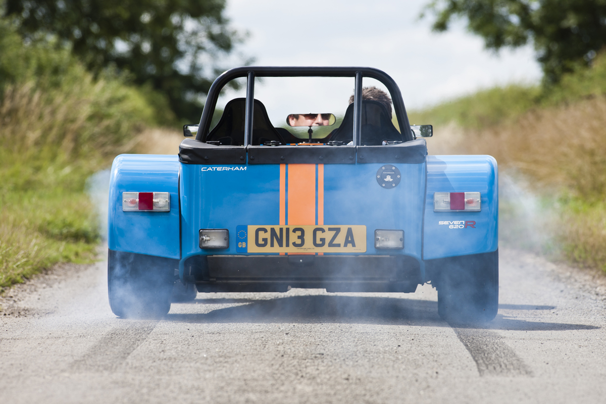 Caterham 620R rear tyre smoke