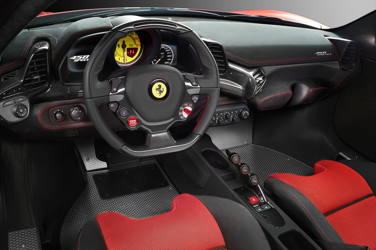 Ferrari 458 Speciale interior dashboard