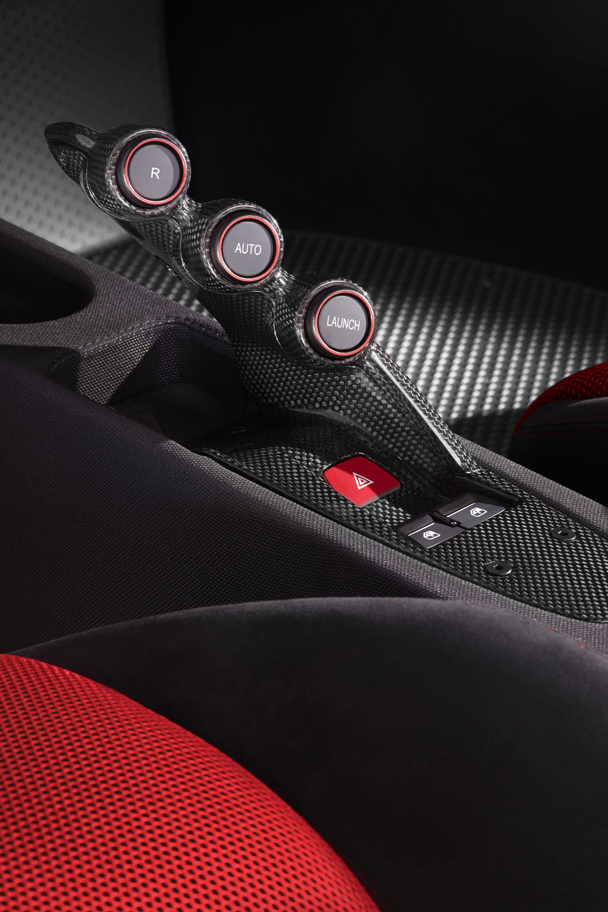 Ferrari 458 Speciale carbonfibre gear selector buttons