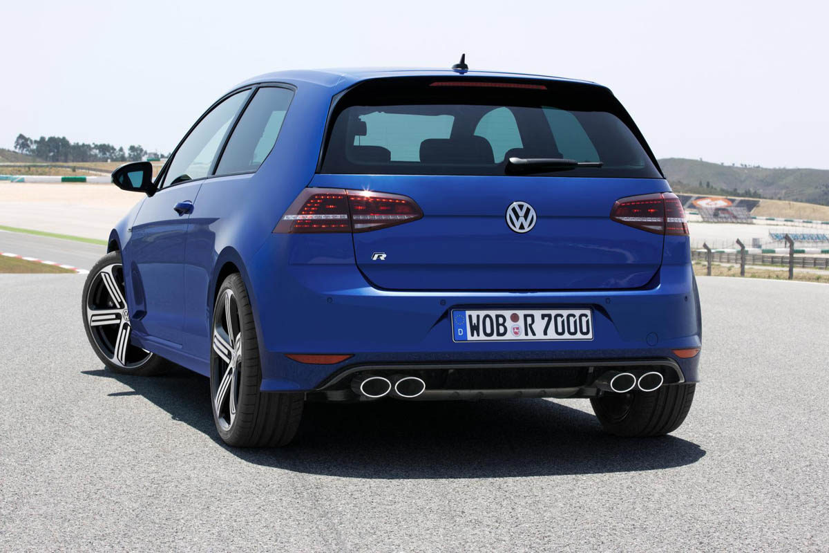 VW Golf R mk7 blue rear