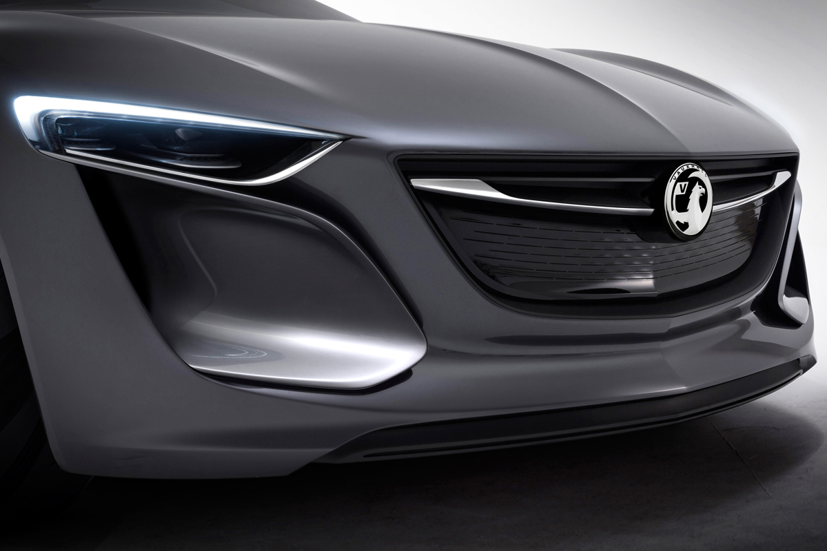 Opel Monza concept car grille front headlights