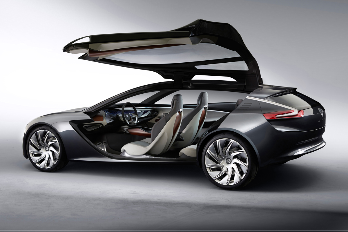 Opel Monza concept car huge gullwing door