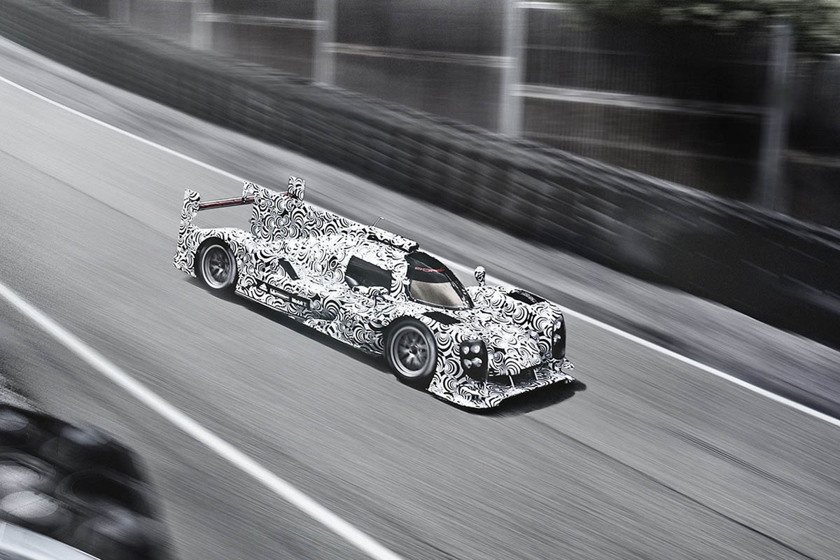 Porsche LMP1 Le Mans car side profile