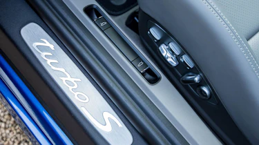 Porsche 911 Turbo S sill kick plate badge