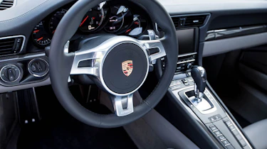 Porsche 911 Turbo S interior dashboard steering wheel PDK