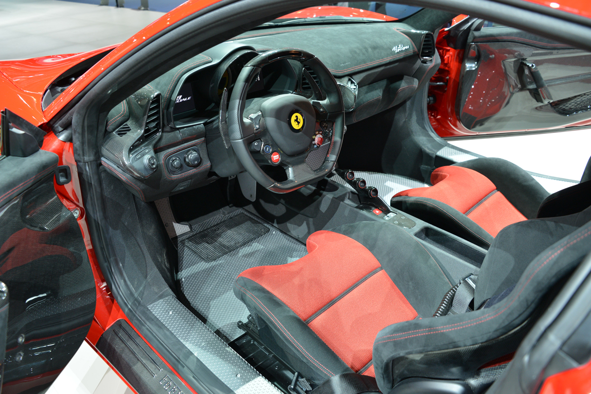 Ferrari 458 Speciale interior at Frankfurt Motor Show
