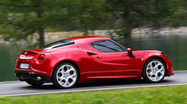 Alfa Romeo 4C red side profile