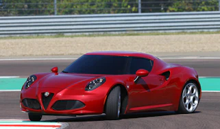 Alfa Romeo 4C sideways powerslide drift