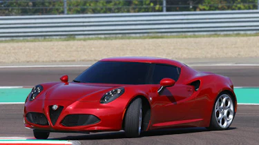 Alfa Romeo 4C sideways powerslide drift