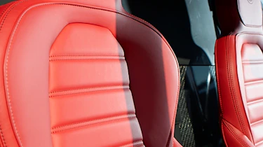 Alfa Romeo 4C red leather sports seat