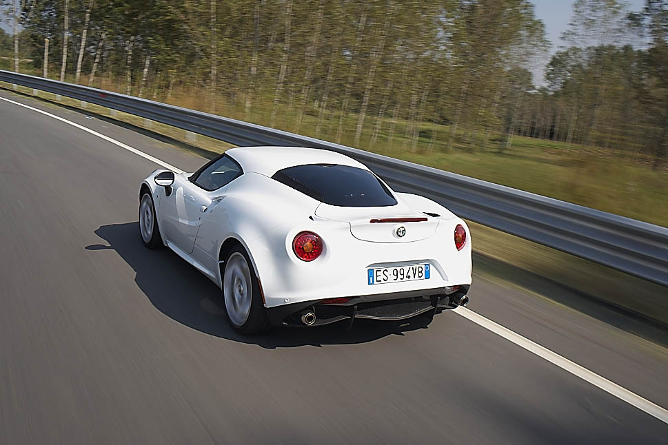 Alfa Romeo 4C rear white