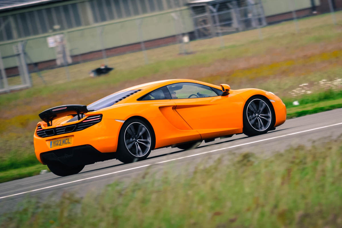 McLaren 12C on Top Gear test track rear