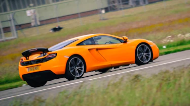 McLaren 12C on Top Gear test track rear