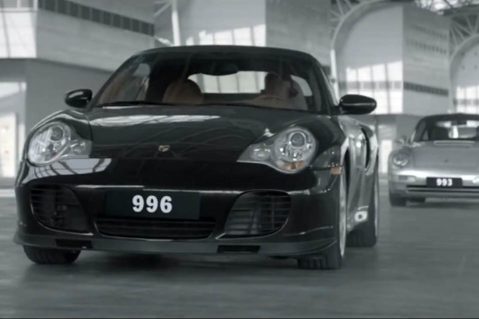 Porsche 911 50th birthday video black 996