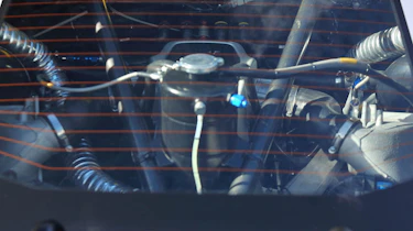 McLaren 12C Can-Am engine bay gold