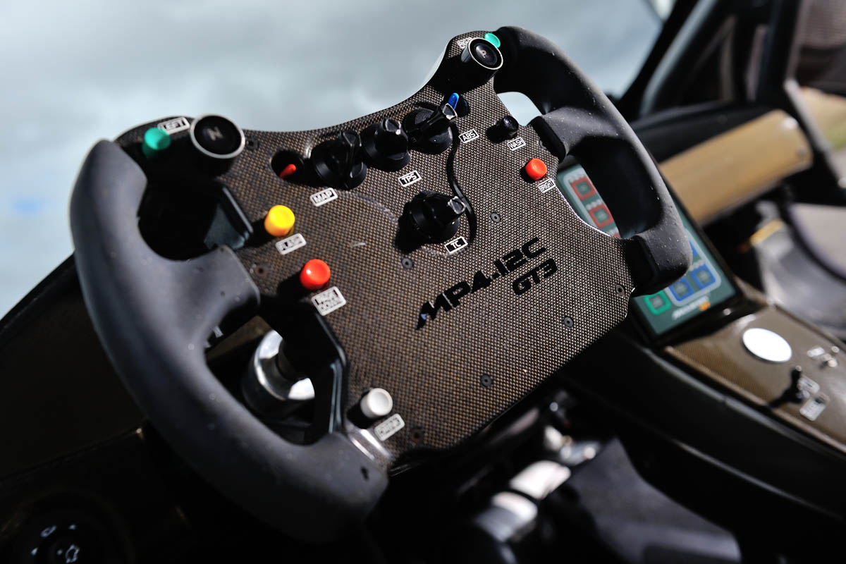 McLaren 12C Can-Am interior steering wheel