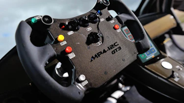 McLaren 12C Can-Am interior steering wheel