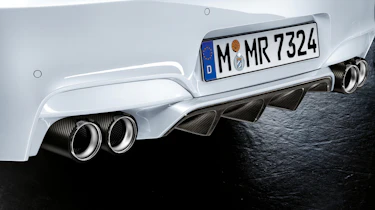BMW lM6 carbon fibre exhaust finishers and diffuser
