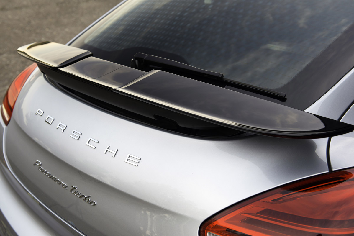 New Porsche Panamera Turbo folding rear spoiler