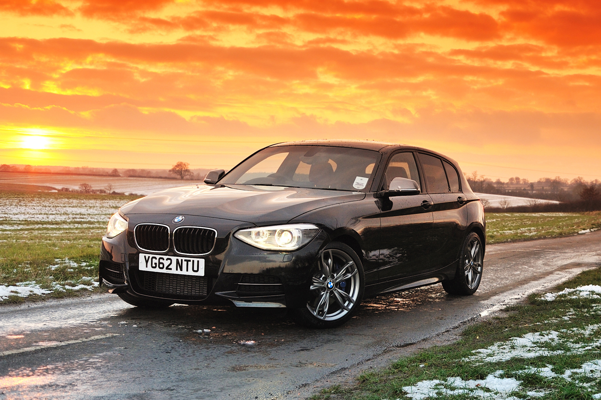 BMW M135i black five-door hatchback