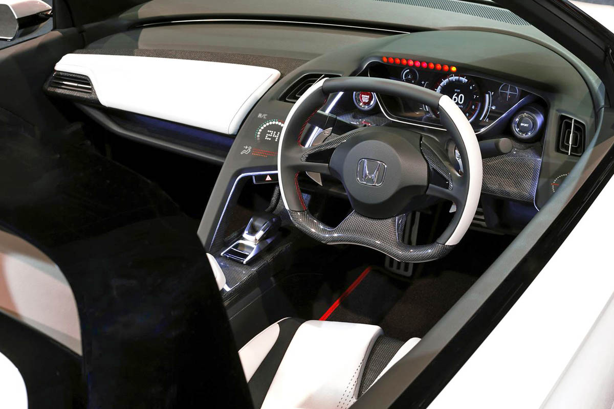 Honda S660 sports car concept interior steering wheel