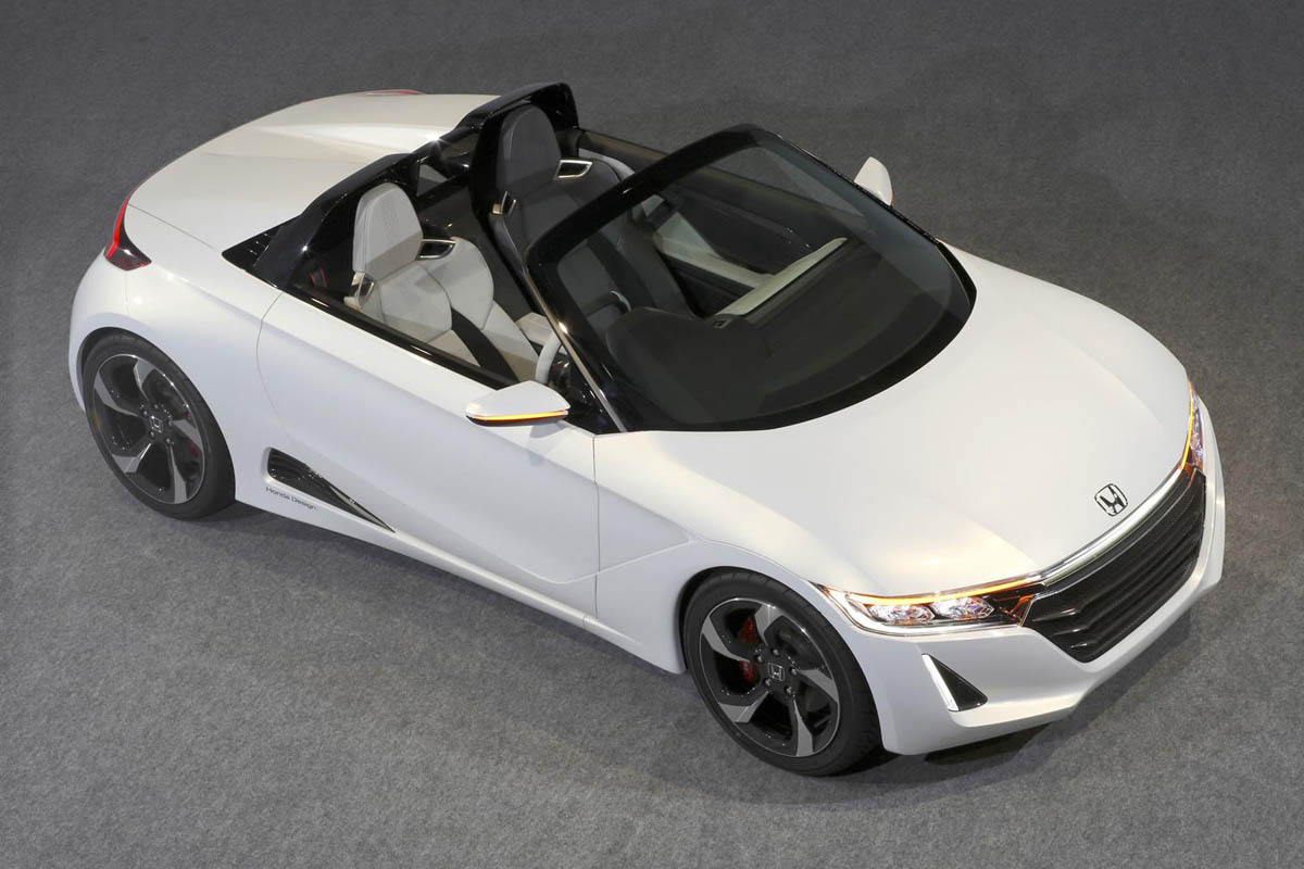 Honda S660 sports car concept white